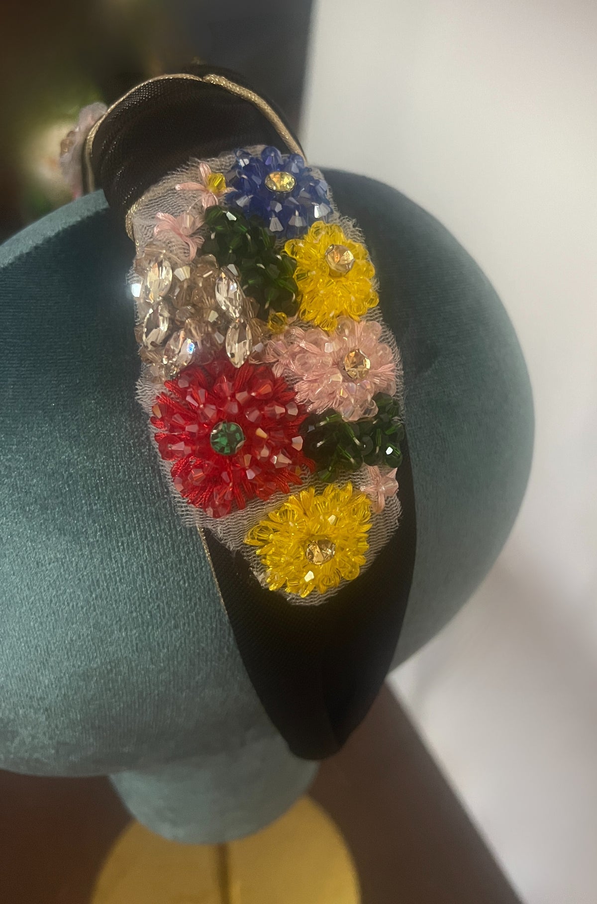 Beaded Flower Garden Headband