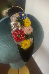Beaded Flower Garden Headband