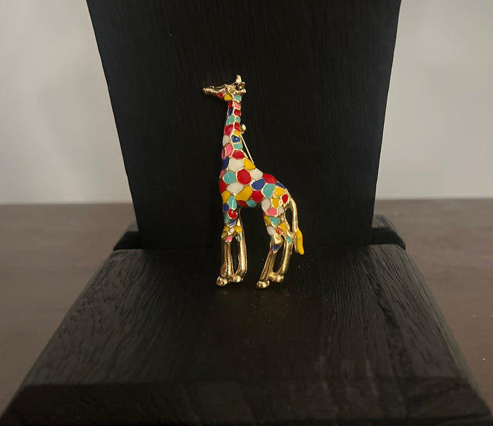 The Colorful Giraffe Brooch